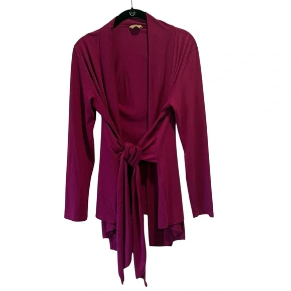 Acevog Magenta Tie-Front Cardigan - Size L - Picture 5 of 6